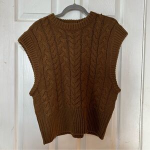 RD Style Brown Sweater Vest Size Medium